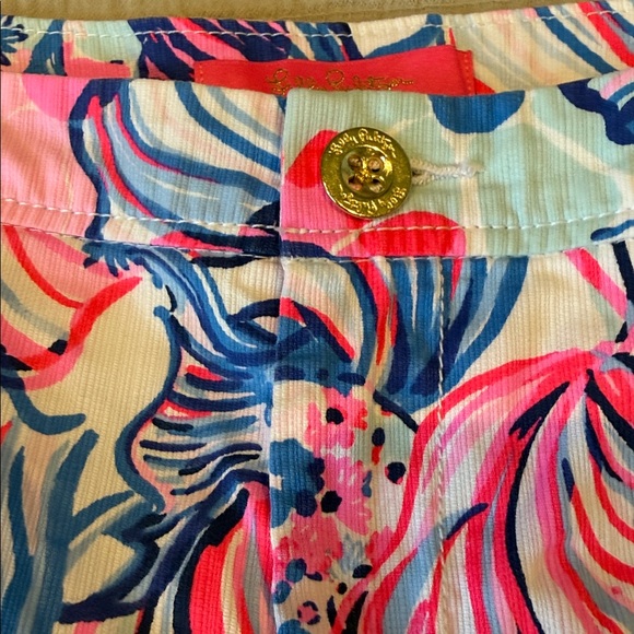 Lilly Pulitzer Blue and Pink Floral Skirt Skort 14 
Pockets!! Shorts! - Picture 4 of 14